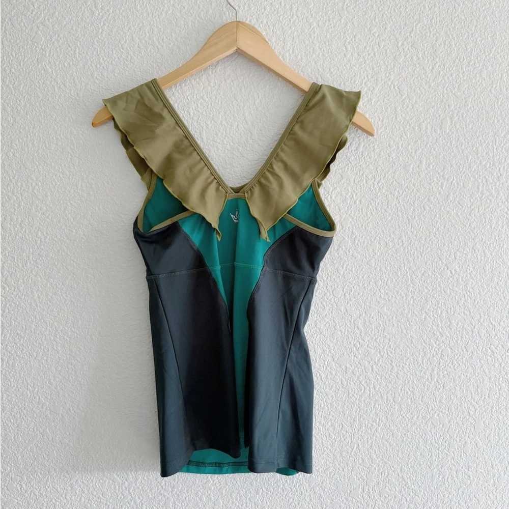 Crowned Athletics Dark Green Ruffle Sister Witch Athletic Tank - Picture 4 of 9
